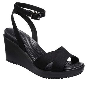 Women’s Crocs Leigh II Ankle Wedge Black